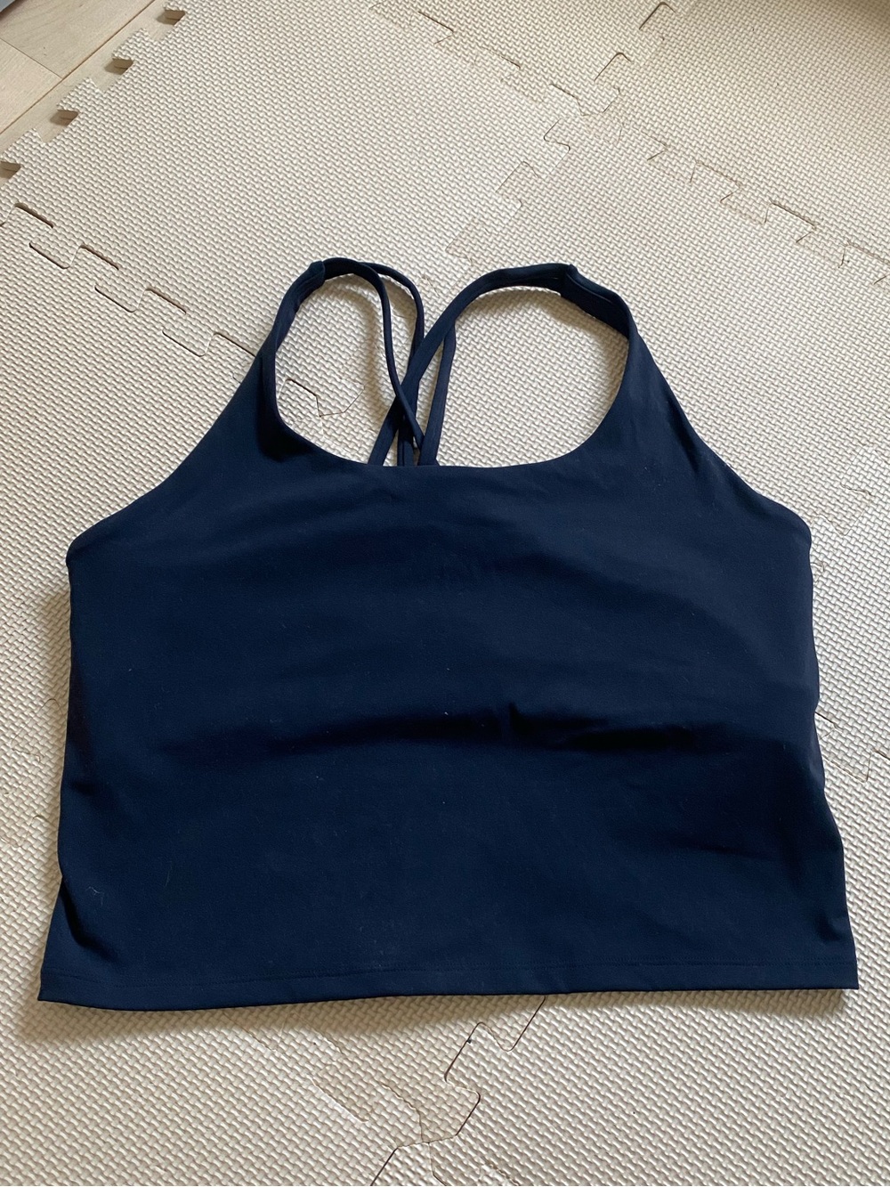 HeyNuts Zeal Longline Sports Bra Tank Top Size XL Padded Wirefree Workout Crop